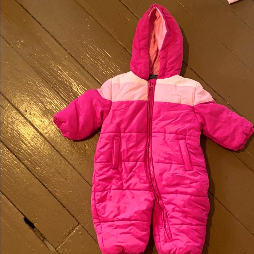 Pink Faded Glory 12m Snowsuit